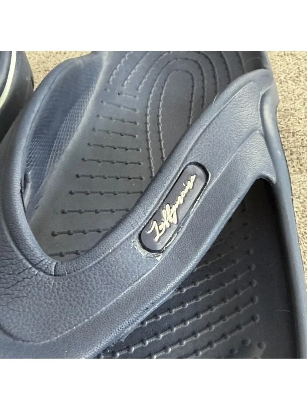 LUFFYMOMO navy Mens Arch Support Sport Toe-Post Flip Flop Thong sz 42 men’s NWOT
